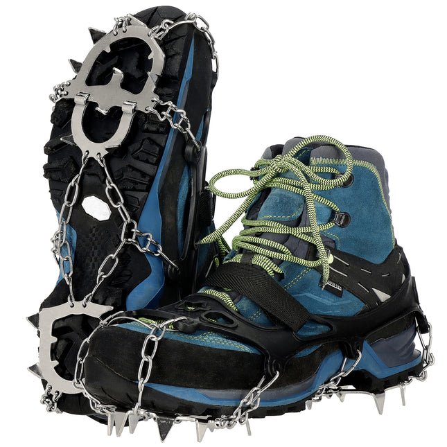 Sneeuwgripzolen - Sneeuwijzers - Spikes voor Schoenen - Anti Slip - Zilver - Zwart - 41 - 45