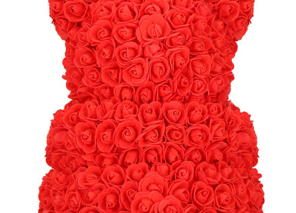 Rozen Beer | Inclusief Giftbox |  36 X 26 X 26 Cm |Rozen Teddybeer | Liefde | Rood / Zwart