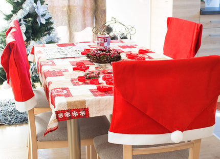 Stoelhoes Kerst | 1 Stuk | Rood/Wit