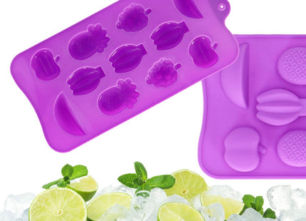 IJsblokjesvorm | IJsblokjes | Fruit | 11 Blokjes | Paars