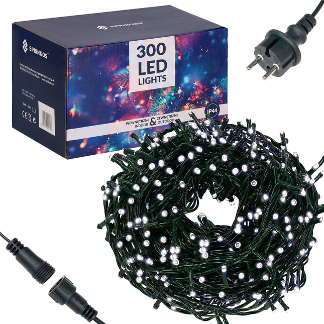 Kerstboomverlichting | Met 300 LED Lampjes | 18 M | Koud Wit