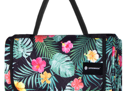 Picknickkleed | Picknickdeken | Buitenkleed | Picknick | 200 x 200 cm | Bloemen/ Bladeren