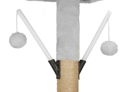 Krabpaal - 8 Etages - Voor Katten - Toren - Meubelbescherming - 49 x 35 x 136 cm - Grijs