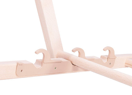 Ligbed | Strandstoel | Ligstoel | Verstelbaar | Beukenhout | Handgemaakt | Blauw/Wit