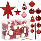 Kerstballen | 104 Stuks | Rood/Wit