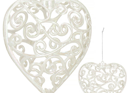 Kerstversiering | Kerstdecoratie voor binnen | Kersthanger | Hart | 9 cm