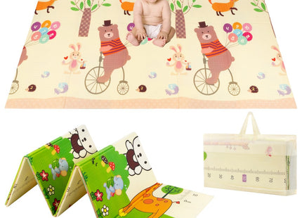 Speelmat | Speelkleed Foam | Opvouwbaar | Dieren | Meetlint in Centimeters | 150 x 200 cm