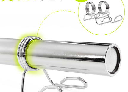 Actiget®  Halterstang | Barbell | Chroomstaal | 220 cm | 50 mm | 2 Klemmen