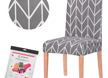 Stoelhoes - Voor Eetkamerstoelen - Met Stretch - Visgraat - Grijs