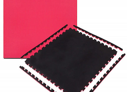Vloerbeschermingsmat Fitness | 100 x 100 cm | Fitnessmat | Fitnesstegels | Rubbertegels | Rood
