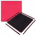 Vloerbeschermingsmat Fitness | 100 x 100 cm | Fitnessmat | Fitnesstegels | Rubbertegels | Rood