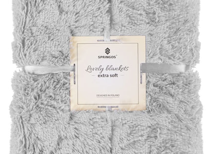 Plaid | Sprei | Deken | 220 x 240 cm | Pluche | Lichtgrijs