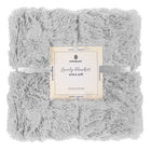 Plaid | Sprei | Deken | 220 x 240 cm | Pluche | Lichtgrijs