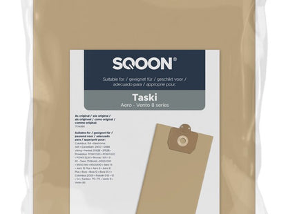 SQOON® Stofzuigerzakken - Geschikt voor Taski Vento 8S - Papier - 10 Stuks
