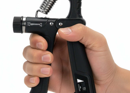 Handtrainer | Handknijper | Zwart | Teller | 10-100 Kg