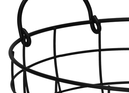 Fruitmand - Metalen Mand - Zwart - 28x15 cm