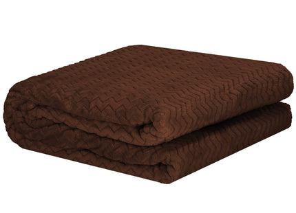 Plaid | Sprei | Deken | 130 x 180 cm | Pluche | Bruin