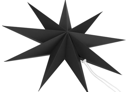 Kerst Ster | Papier | Opvouwbaar | 60 cm | Mat/Zwart