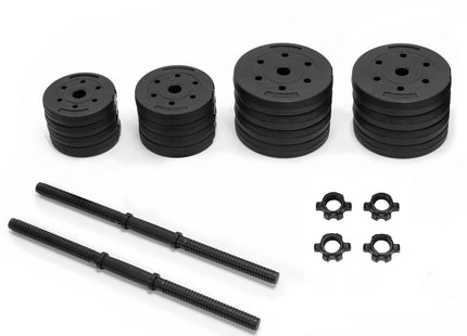 Dumbells Set - 30 KG - 2 x 15 KG - Set van 2 stuks - Zwart