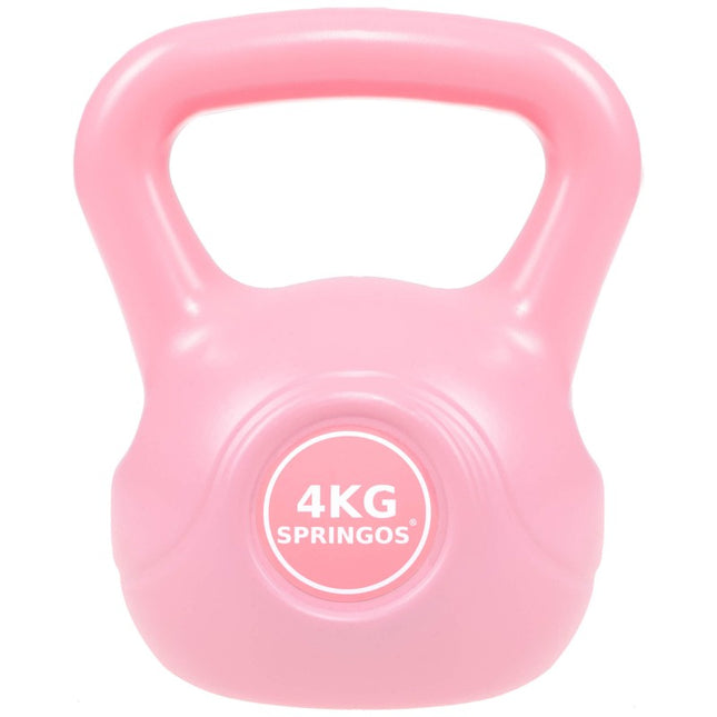 PVC Kettle Bell | Kettlebell | 4 kg | Roze