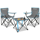 Camping Set | Kampeer Set | Campingtafel |  Campingstoel | Kampeerstoel | Op Vouwbaar | Inclusief Draagtas | Vissen | Blauw/Grijs