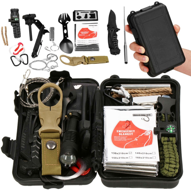 Survival kit | Gereedschap | Noodpakket | 21in1 | Multicolor