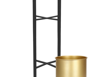 Plantenbak | Plantentafel | Planten Etagère | Metaal Zwart/Goud | 56 cm