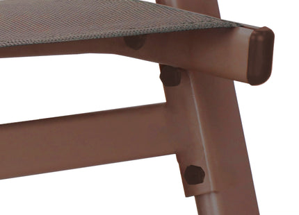Tuinstoel | Tuinstoelen | Tuinstoel Buiten | Staal & Textileen | 120 kg | Bruin | 2 Stuks