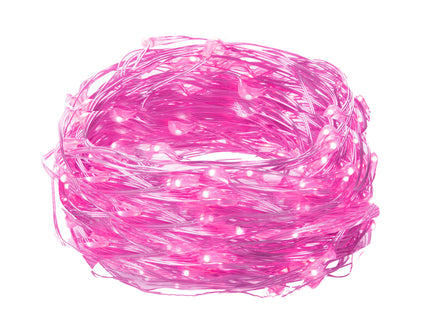 Kerstboomverlichting - 20 LED - Microdraden - 1.9 M - Roze