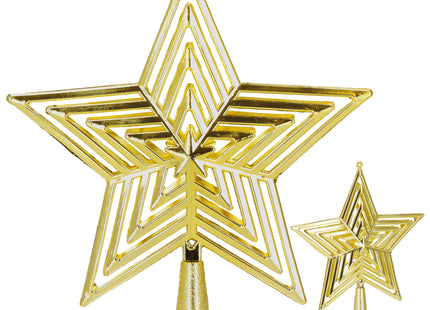 Kerstboom Piek | Ster | 23 cm | Goud