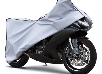 CarPassion Protector Motorhoes - Beschermhoes - Waterdicht &amp; Vorstbestendig - Maat L - Grijs - 248 x 127 cm