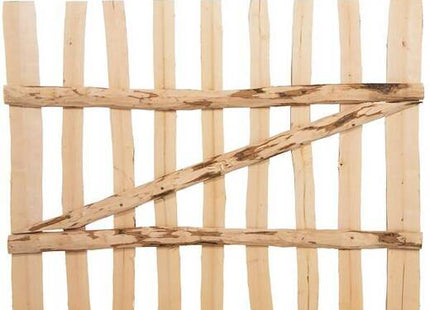 Poort - Schapenhek - Tuinhek - Hazelaarhout - Wicket - 90x100 cm - Bruin