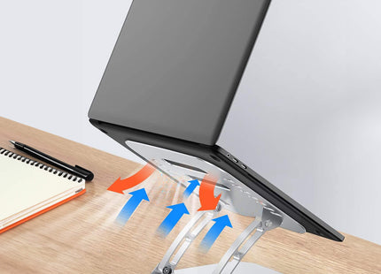 Laptopstandaard - Opvouwbaar - Standaard - Metaal - Zilver