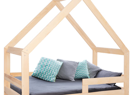 Kinderbed - Bed - Veiligheid - Uitvalbescherming - Hout - Lichtbruin - 160 x 80cm