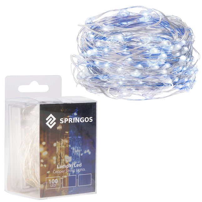 Kerstboomverlichting - 100 LED - Microdraden - 9.9 M - Koel Wit/Blauw