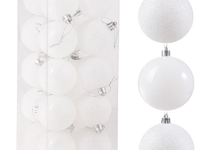 Kerstballen | 20 Stuks | 6 cm | Wit
