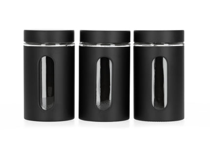 Voedselcontainer - Voorraadpot - Schroefbare Container -  Keukenaccessoire - Set Van 3 - 1 L