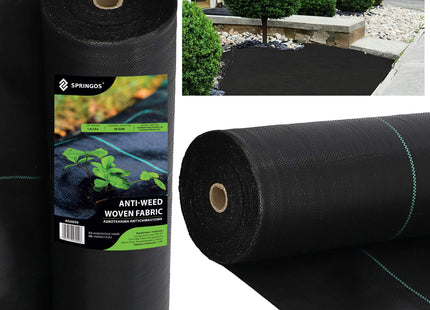 Worteldoek - Anti -Onkruid - Beschermfolie -  90g - 1,6X10M - Zwart