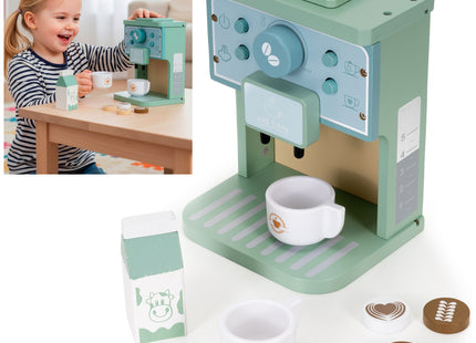 Speelgoedkoffiezetmachine - 8 delig - Veelkleurig - Hout