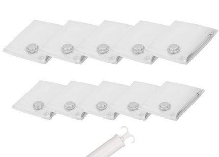 Vacuümzakken Set | Opbergzakken Kleding | Herbruikbaar | 10 stuks | 2 maten | Transparant | Inclusief Pomp
