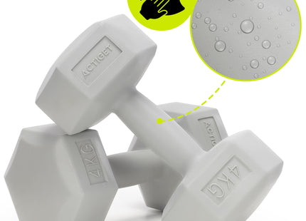 Dumbbell Set - 4 KG - Lichtgrijs - Oefengewichten