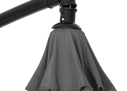 Zweef Parasol | Kantelbaar | Waterafstotend | Grafiet | Ø 350 CM