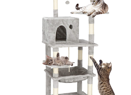 Krabpaal - 7 Etages - Voor Katten - Meubelbescherming - 145 cm