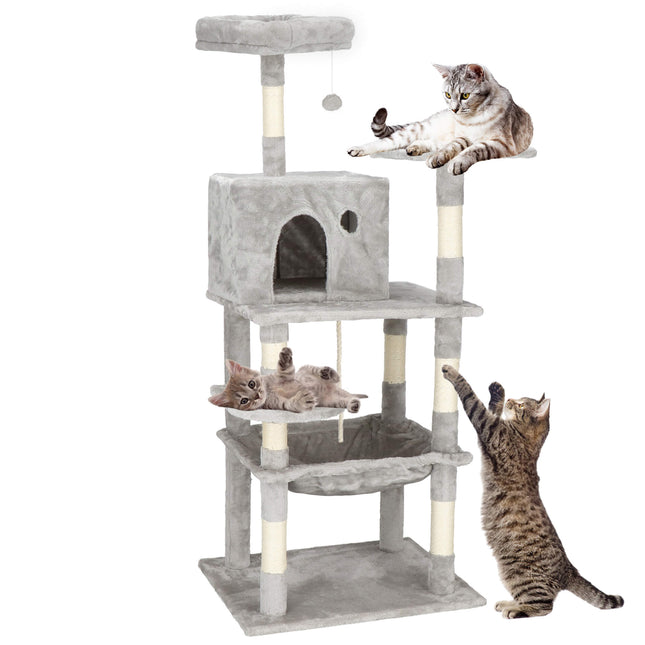 Krabpaal - 7 Etages - Voor Katten - Meubelbescherming - 145 cm