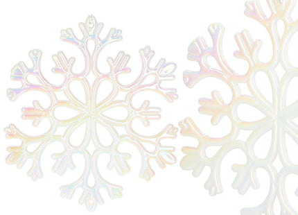 Kerstversiering | Kerstdecoratie voor binnen | Kersthanger | Sneeuwvlok | Parelglans | 15 cm