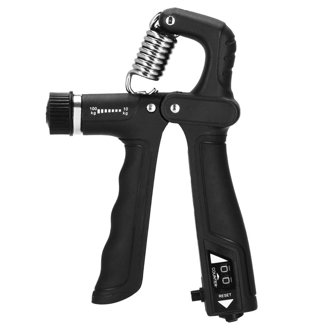 Handtrainer | Handknijper | Zwart/Grijs | Teller |  10- 100 Kg