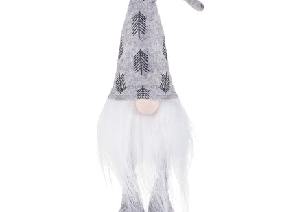 Kerstkabouter - Kerstdwerg - Kerstversiering - Grijs - 37 cm