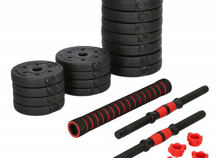 Dumbbell Set | 30 kg | Zwart/Rood
