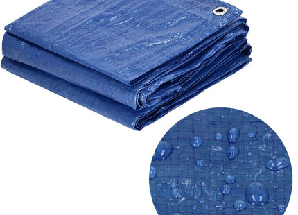 Afdekzeil | Dekzeil | Zeildoek | Waterdicht | PVC | 6 x 4 m | 60 g/m2 | Blauw