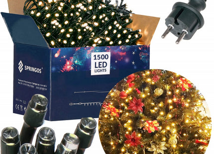Kerstverlichting | 90 m | 1500 LED | Warm wit